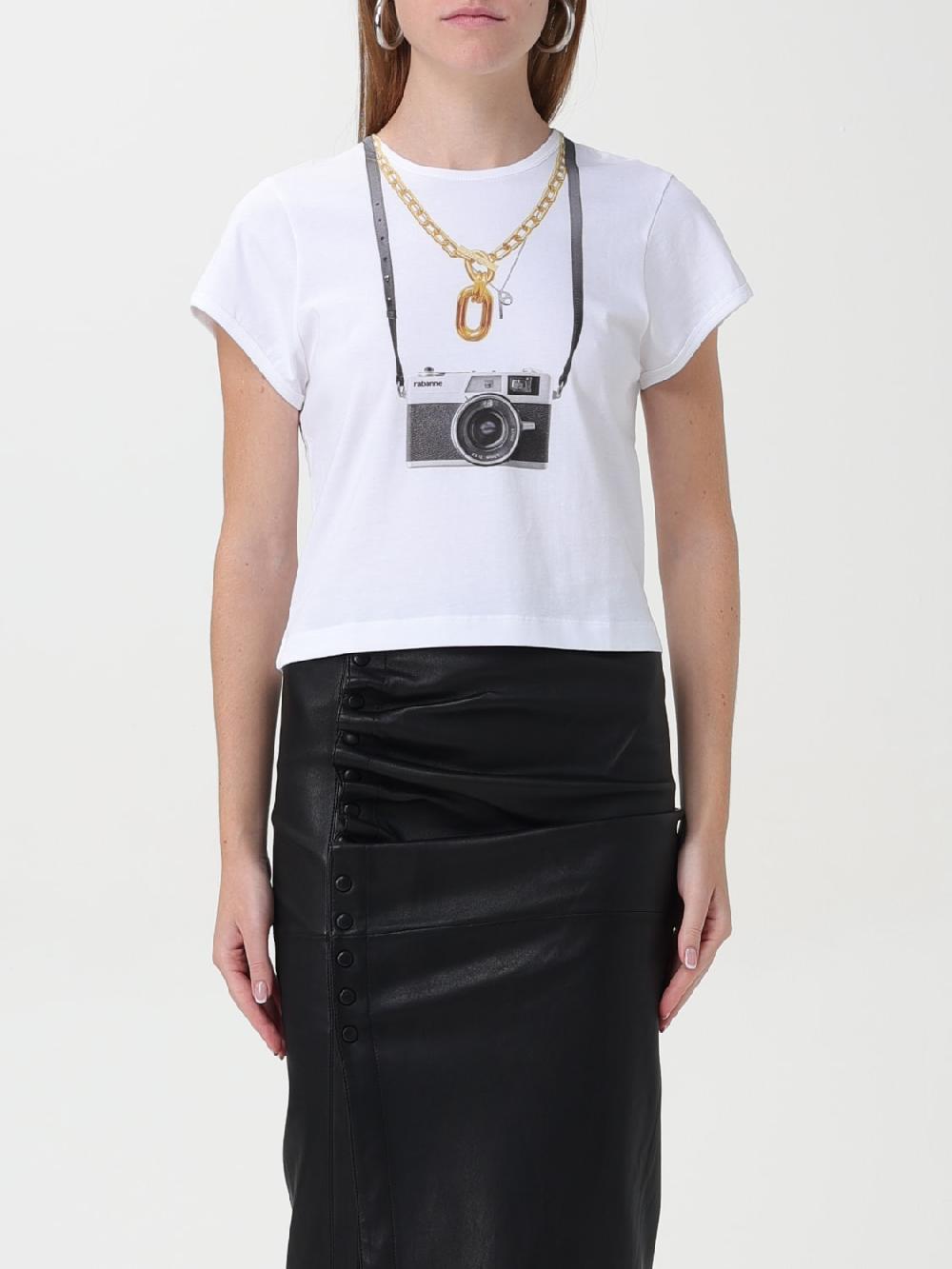 Giglio T-shirt Rabanne in cotone con stampa