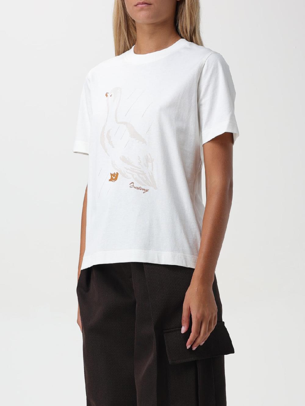 Giglio T-shirt Stampata In Cotone Burberry
