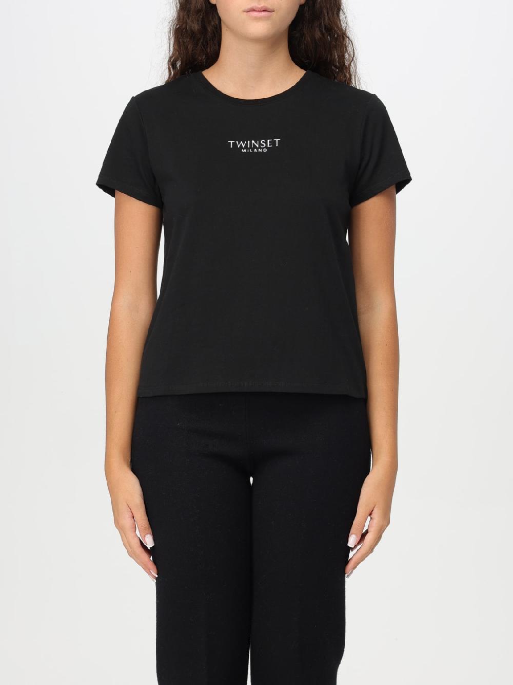 Giglio T-shirt Twinset in cotone con logo