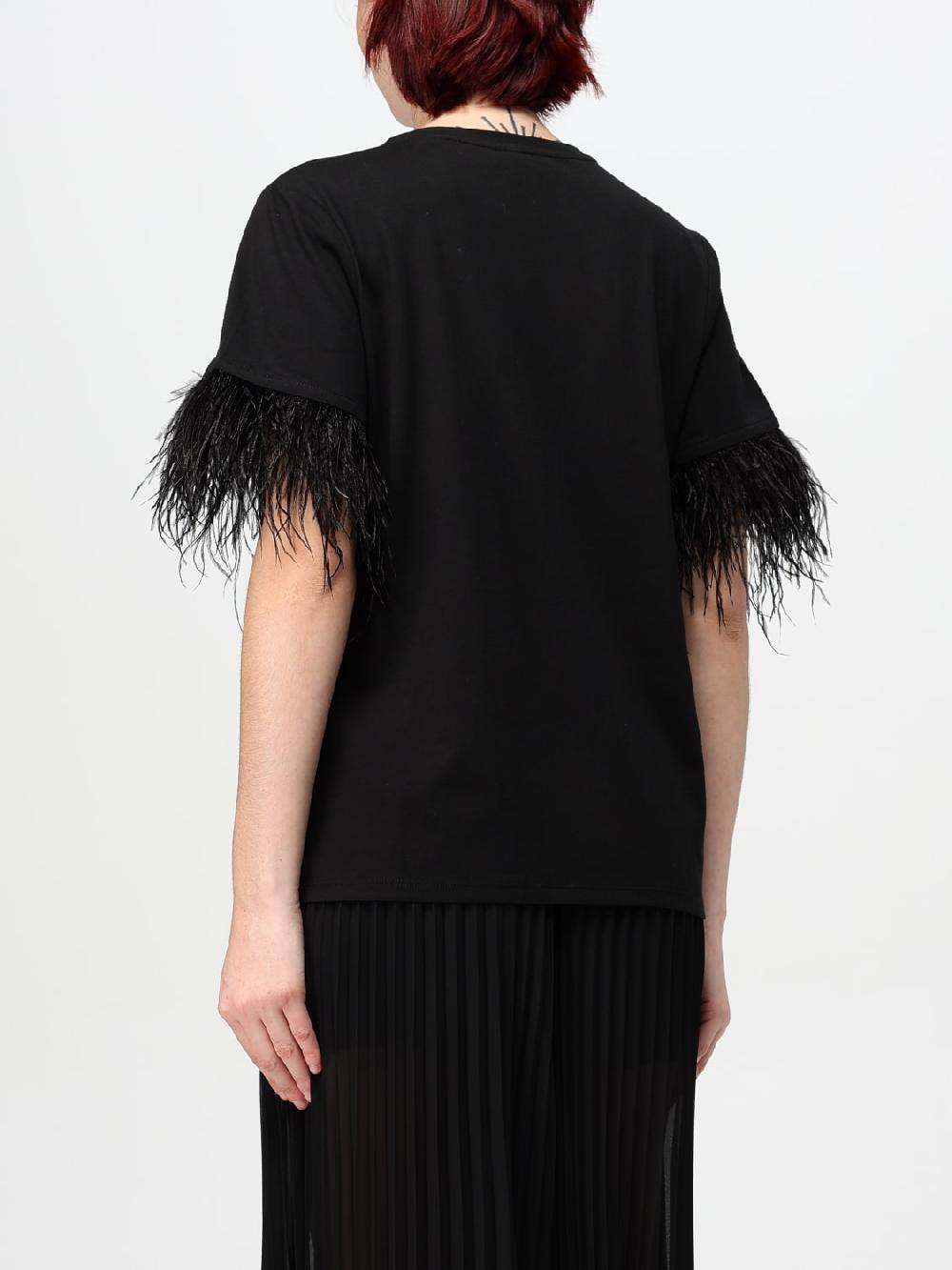 Giglio T-shirt Twinset In Cotone Con Piume