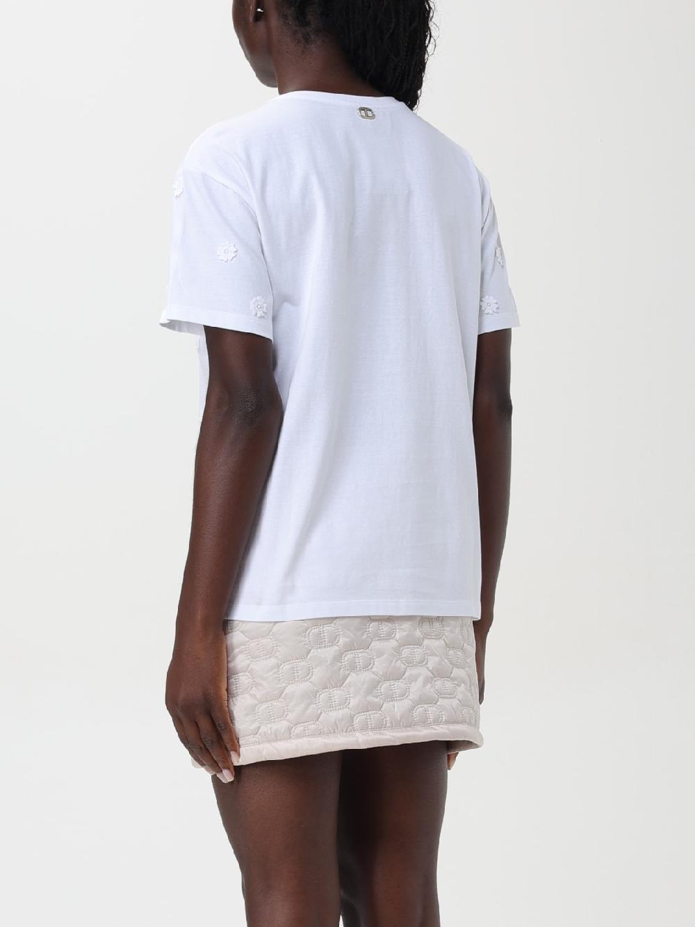 Giglio T-shirt Twinset In Cotone Con Ricami