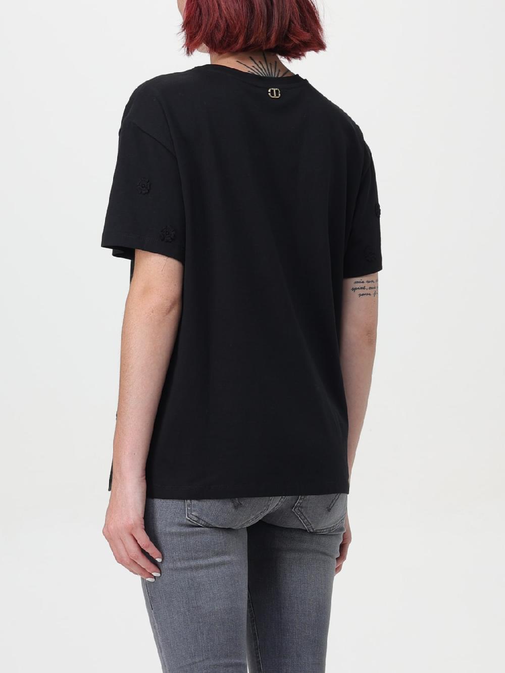 Giglio T-shirt Twinset In Cotone Con Ricami