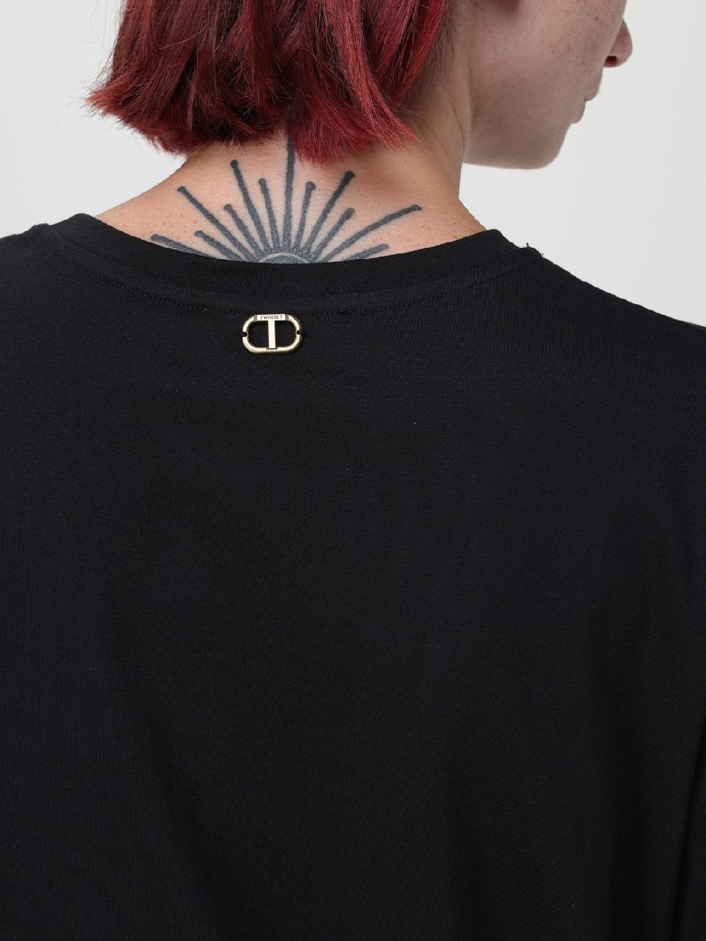 Giglio T-shirt Twinset In Cotone Con Ricami