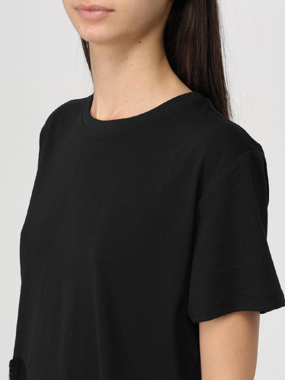 Giglio T-shirt Twinset In Cotone E Tulle
