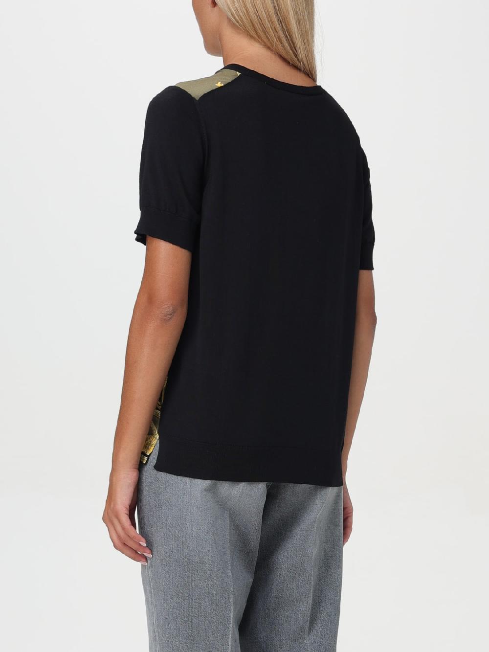 Giglio T-shirt Versace In Lana E Seta Stampata
