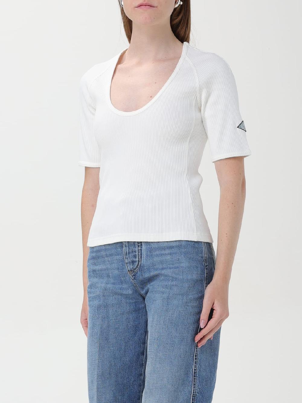 Giglio Top A Costine Con Patch Logo Bottega Veneta