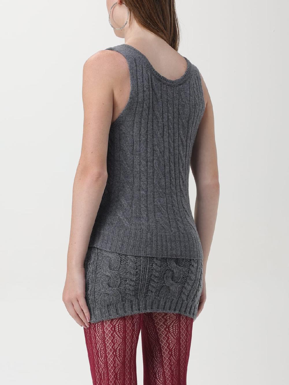 Giglio Top Blumarine In Maglia Di Lana Intrecciata