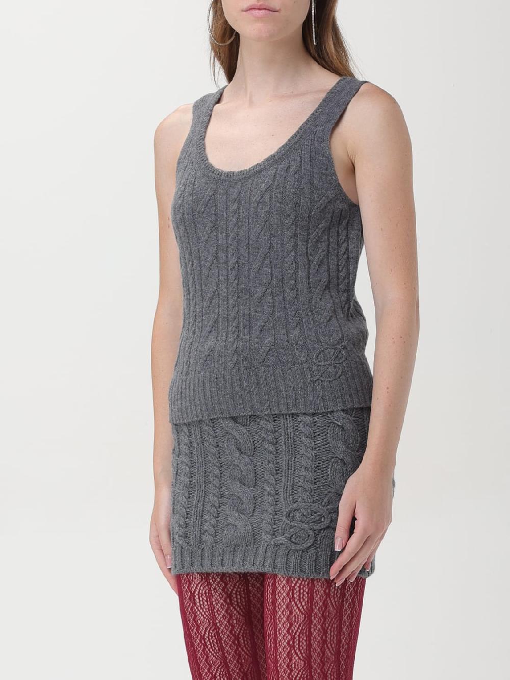 Giglio Top Blumarine In Maglia Di Lana Intrecciata