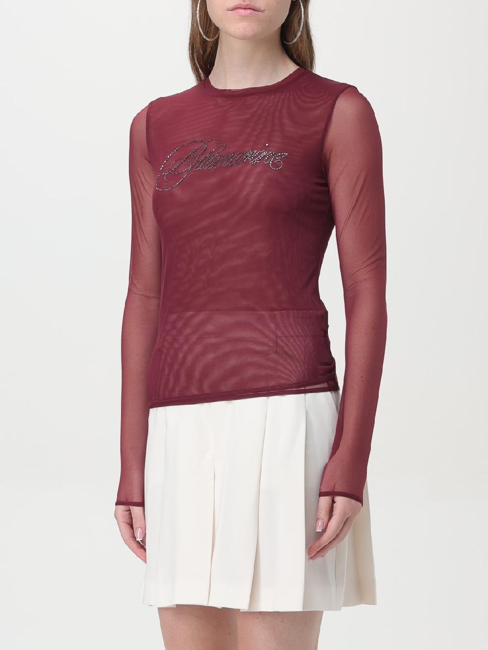 Giglio Top Blumarine In Nylon A Micro Rete Stretch