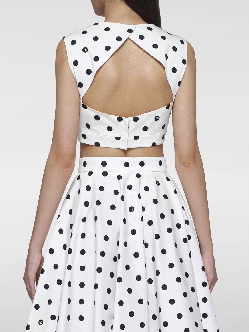 Giglio Top Crop A Pois Dolce & Gabbana