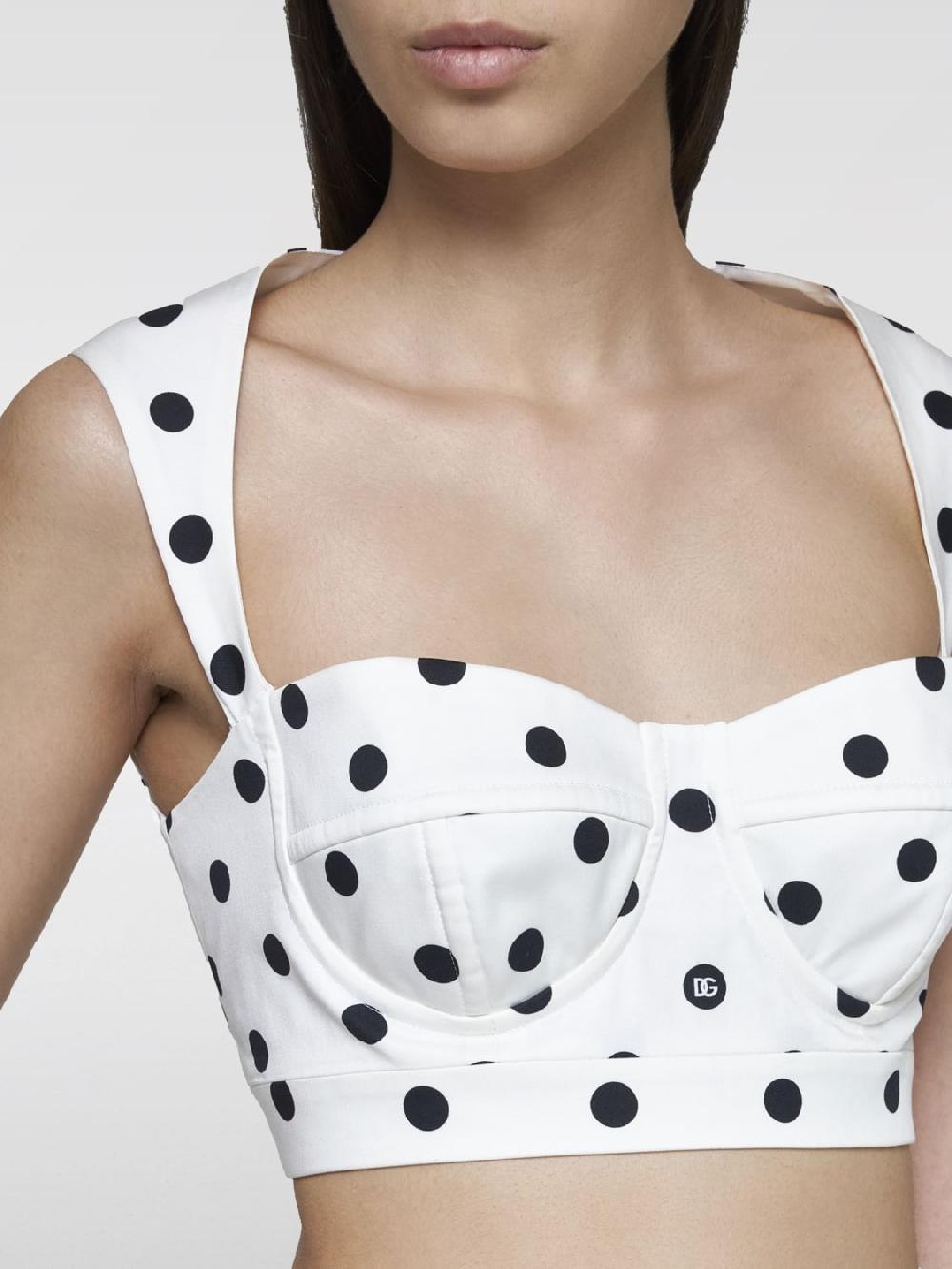 Giglio Top Crop A Pois Dolce & Gabbana