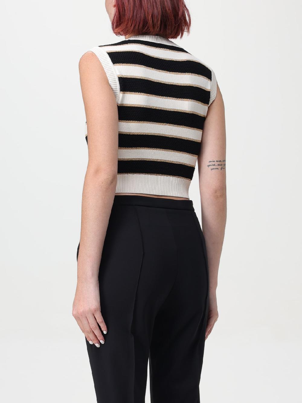 Giglio Top Crop A Righe Elisabetta Franchi