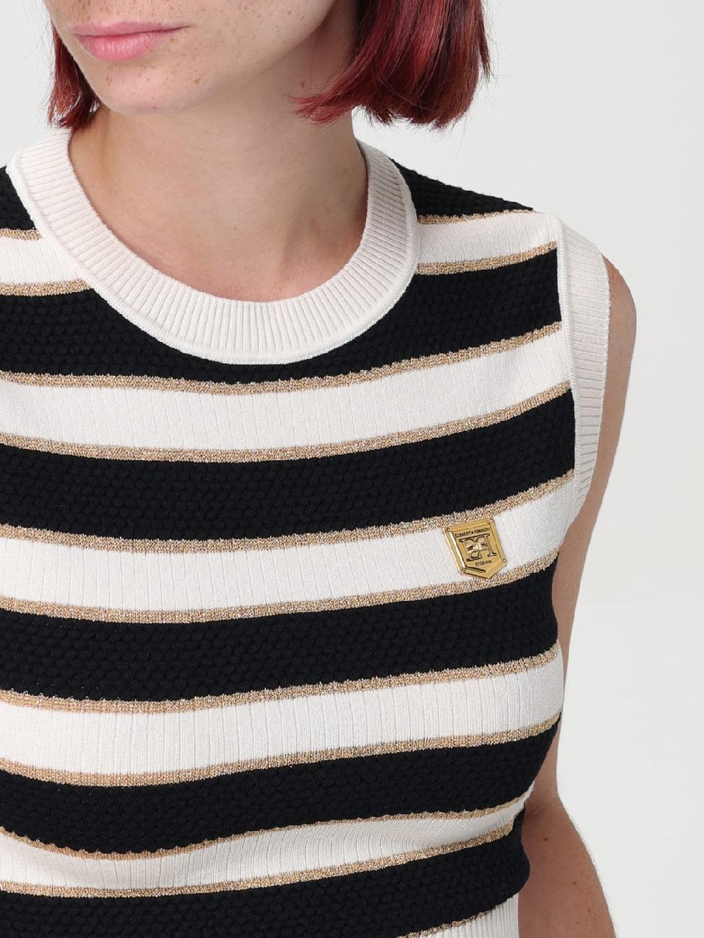 Giglio Top Crop A Righe Elisabetta Franchi