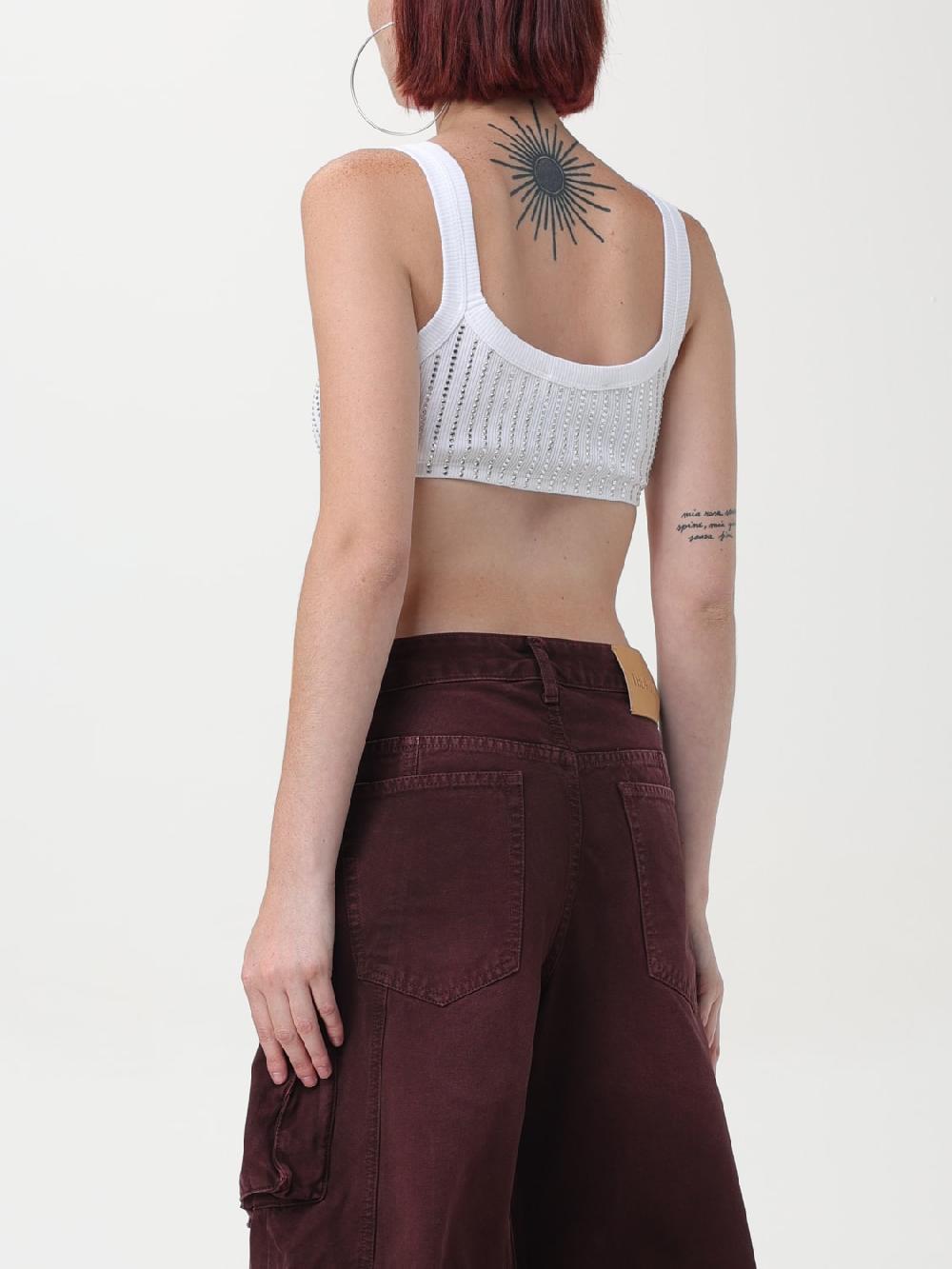 Giglio Top Crop Con Strass The Attico
