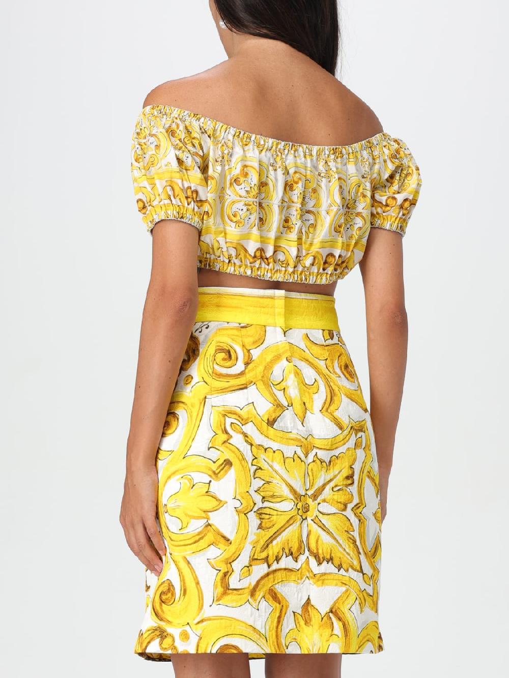 Giglio Top Crop Maioliche Dolce & Gabbana