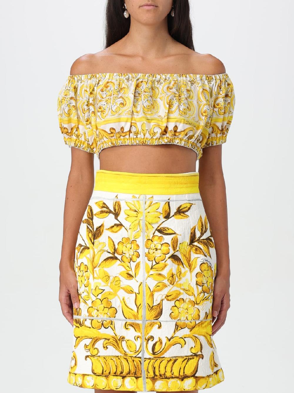 Giglio Top crop Maioliche Dolce & Gabbana