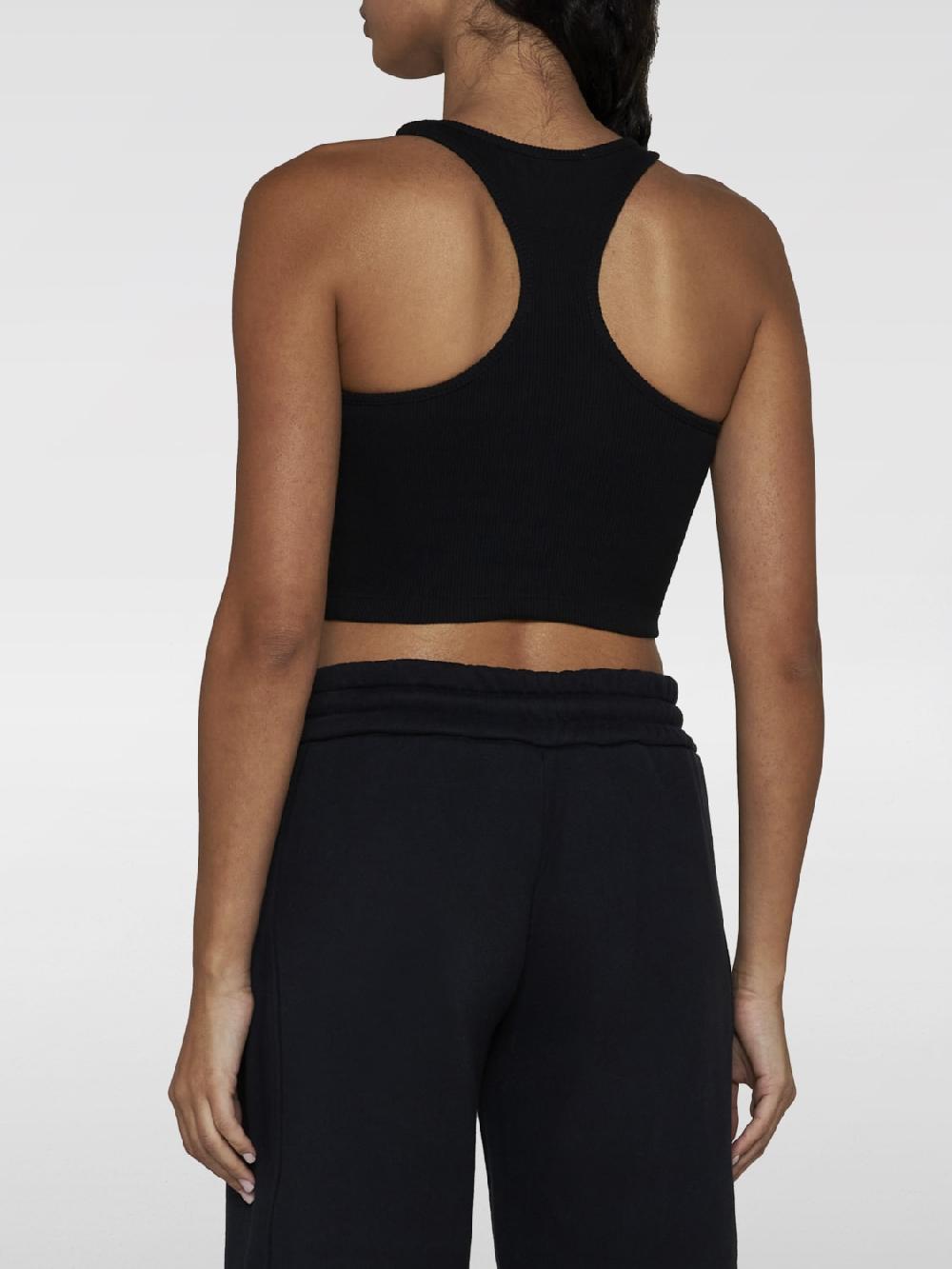 Giglio Top Crop Off-White In Cotone