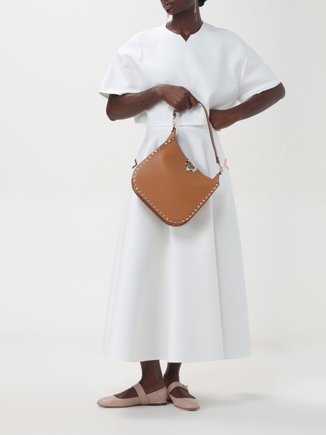 Giglio Top Crop Valentino In Gabardine