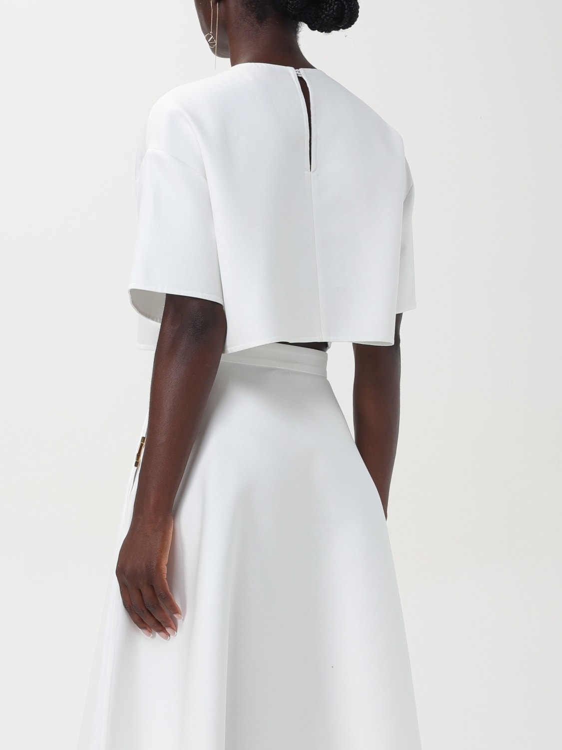 Giglio Top Crop Valentino In Gabardine