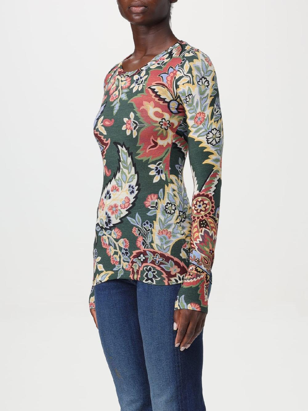 Giglio Top Etro In Misto Lana Paisley