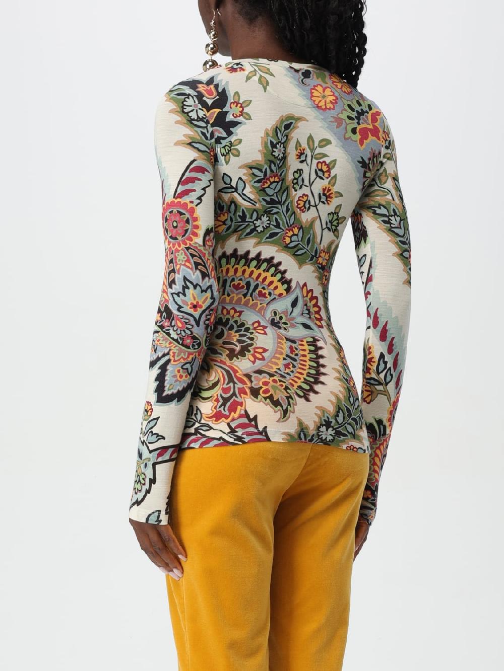 Giglio Top Etro In Misto Lana Paisley