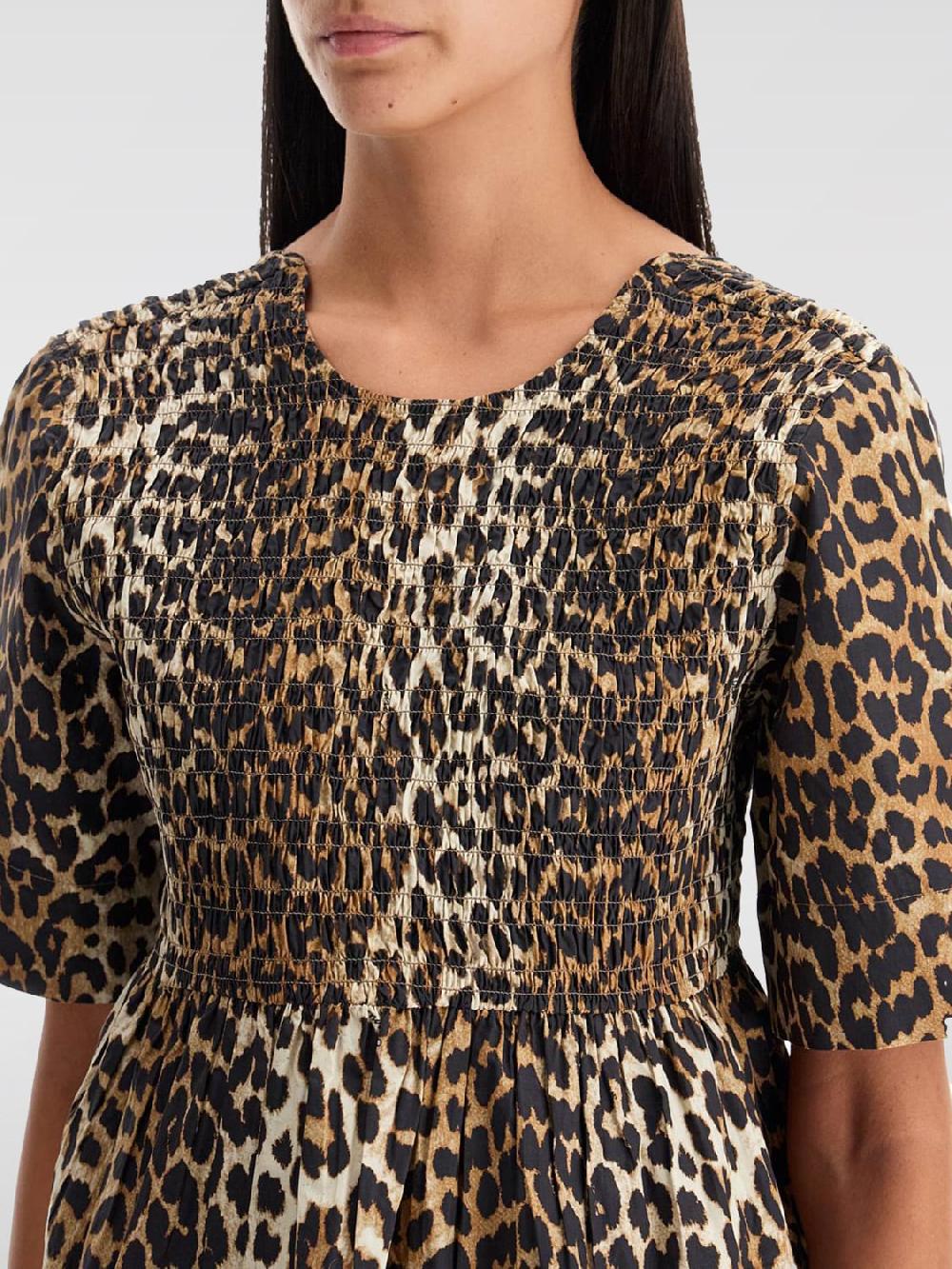 Giglio Top Ganni In Cotone Animalier