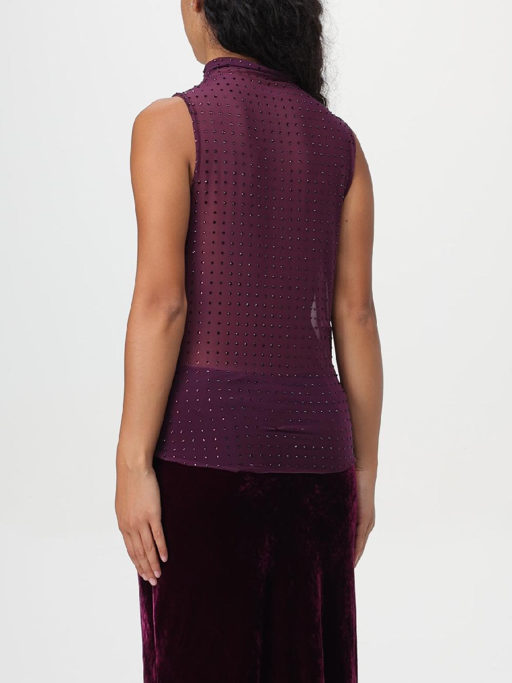 Giglio Top In Tulle Con Strass Pinko