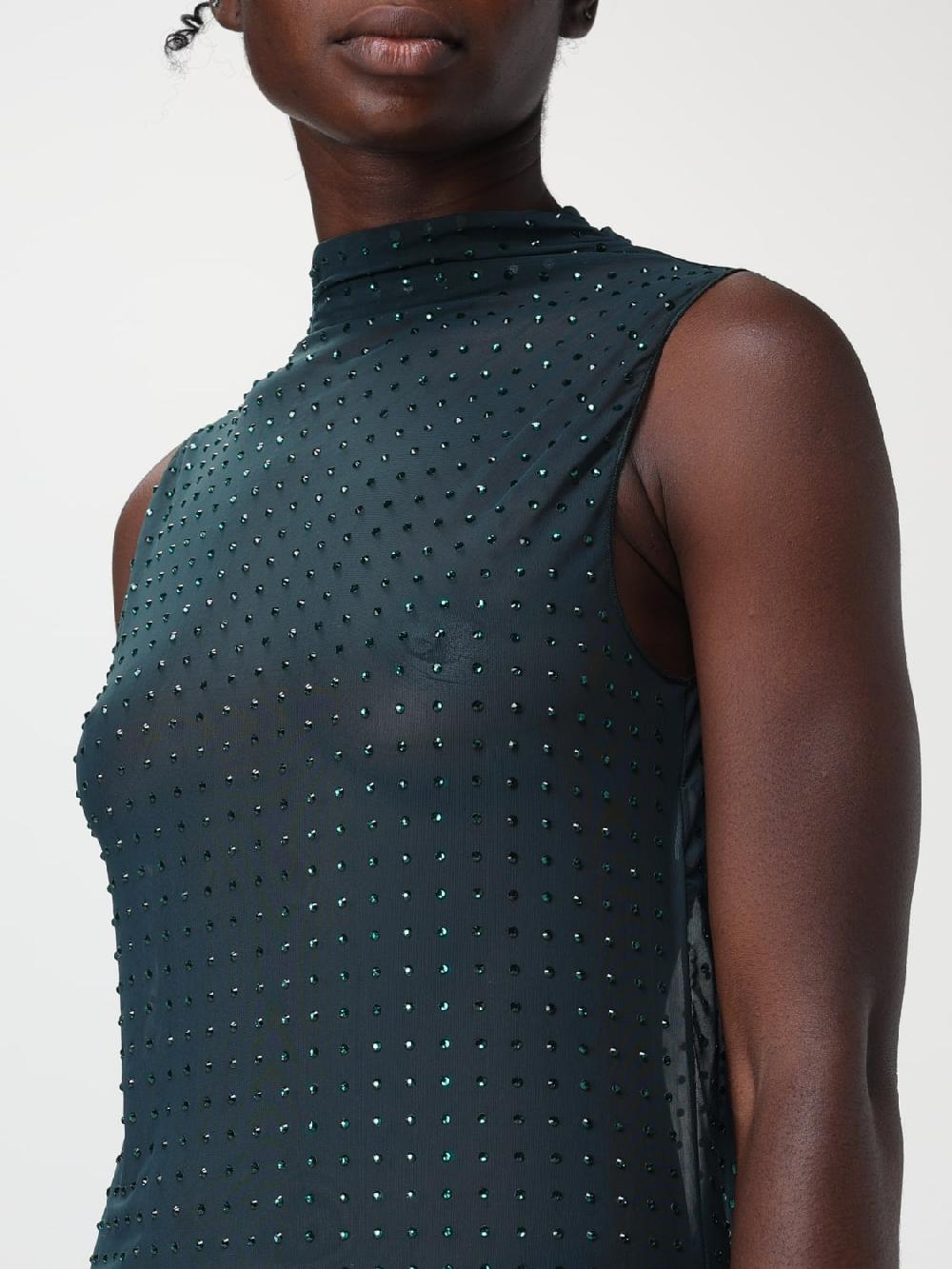 Giglio Top In Tulle Con Strass Pinko