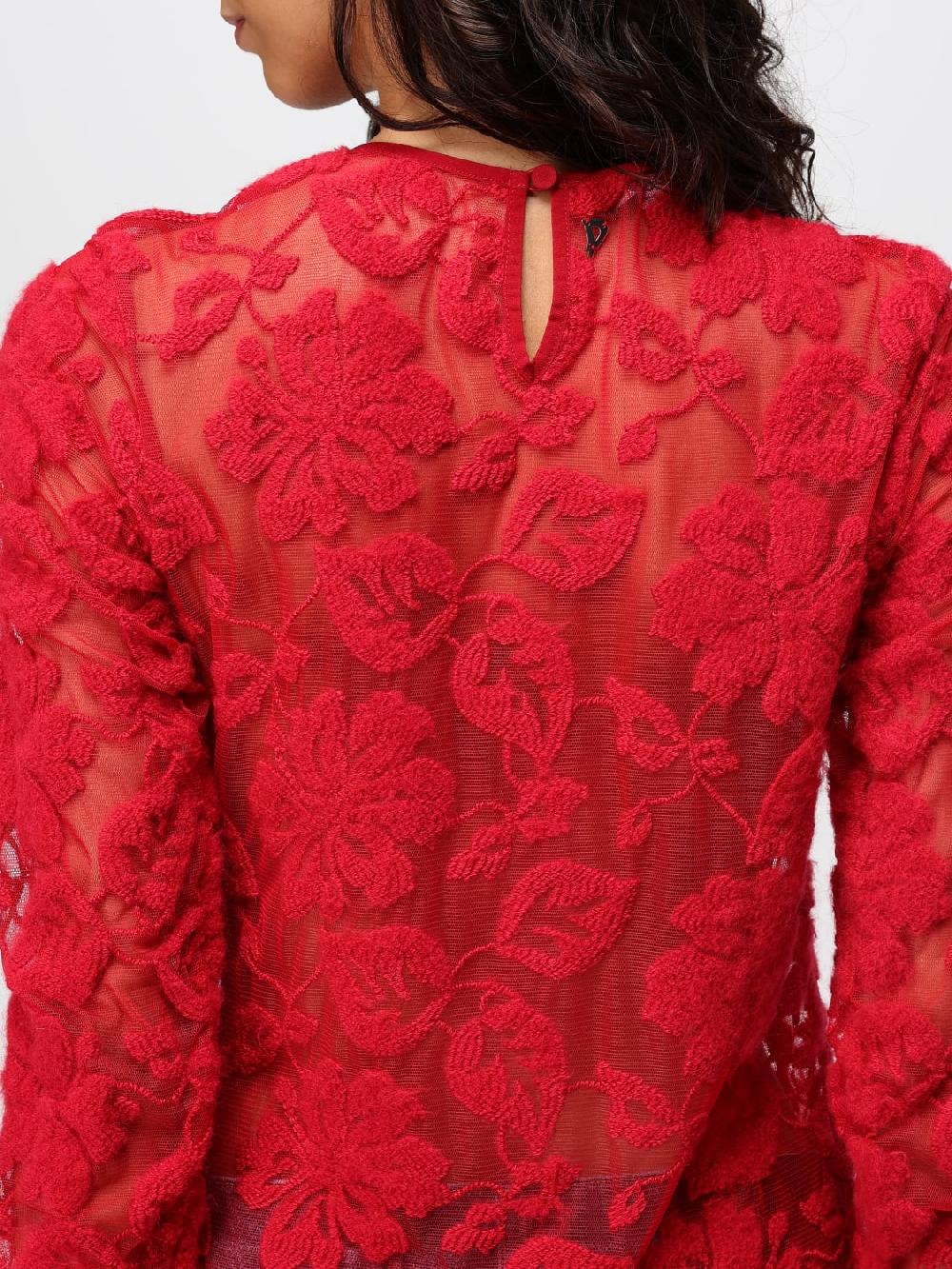 Giglio Top In Tulle Floreale Dondup