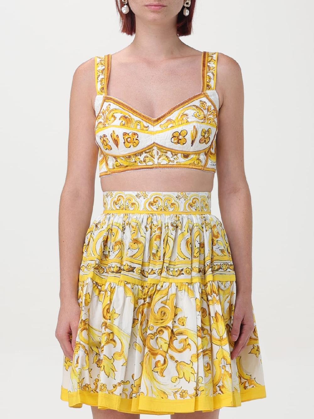 Giglio Top Maiolica Dolce & Gabbana in cotone