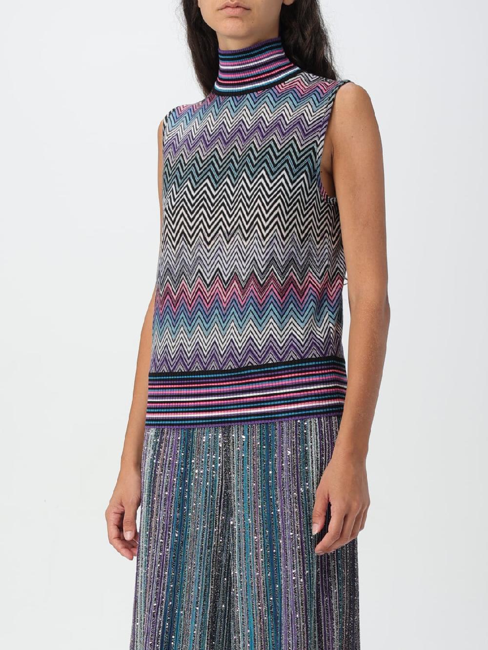 Giglio Top Missoni In Lana Zig-zag