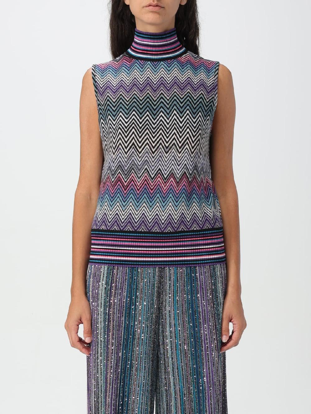 Giglio Top Missoni in lana zig-zag