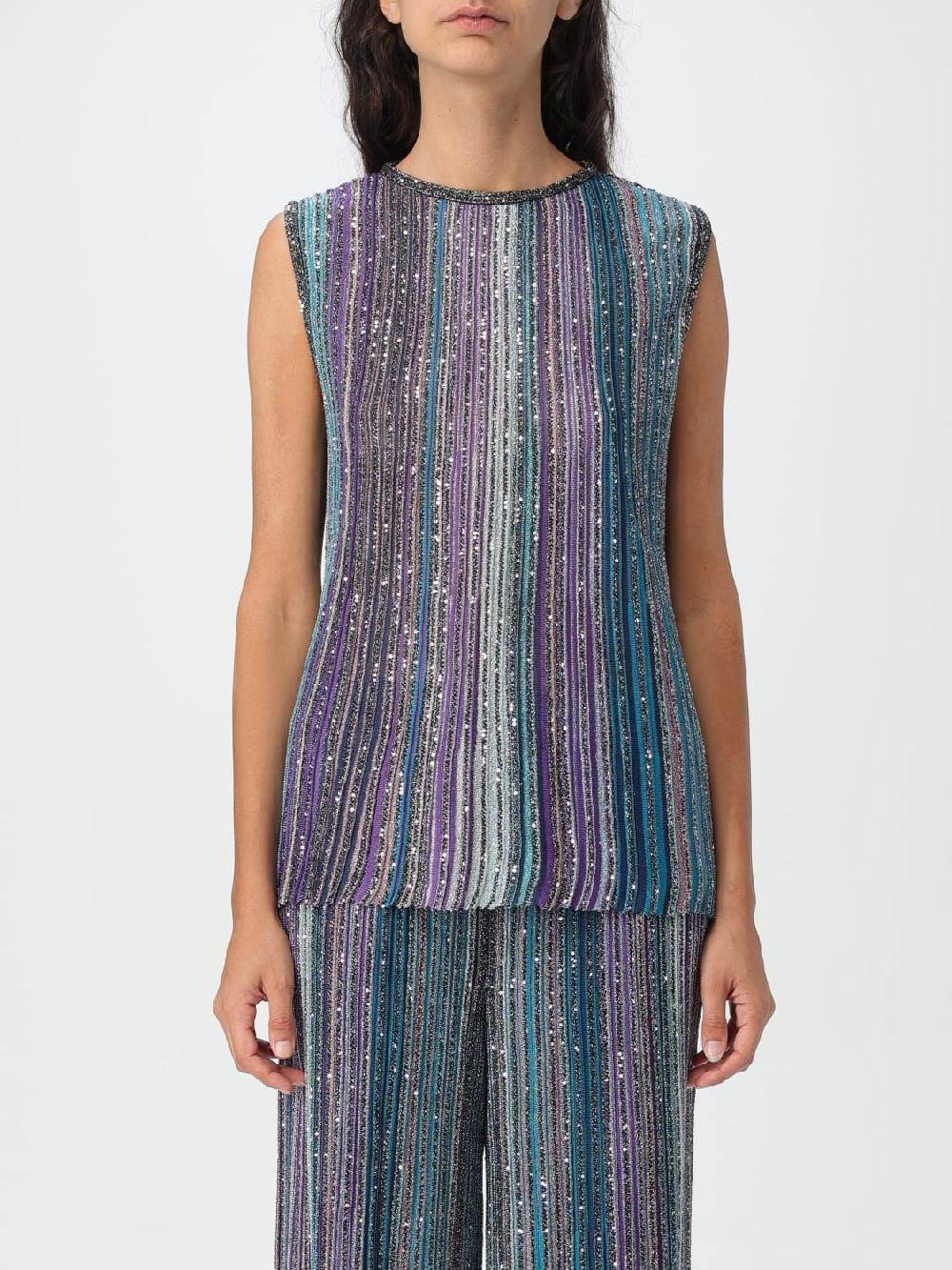 Giglio Top Missoni in viscosa a righe
