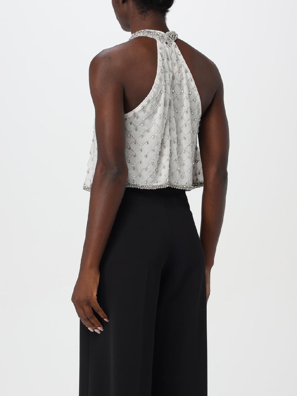 Giglio Top Pinko In Tessuto Con Strass