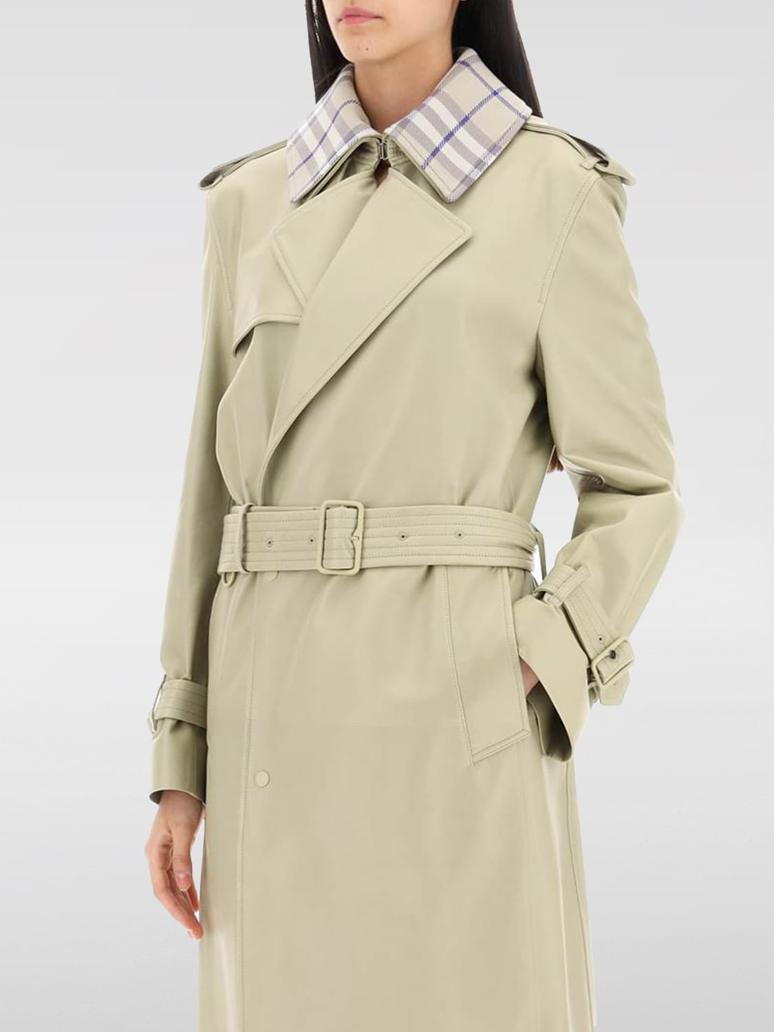 Giglio Trench A Doppiopetto Burberry In Cotone