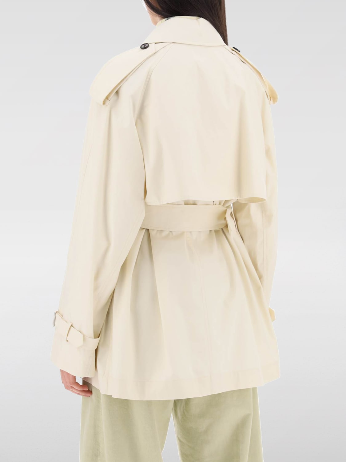 Giglio Trench A Doppiopetto Burberry In Cotone