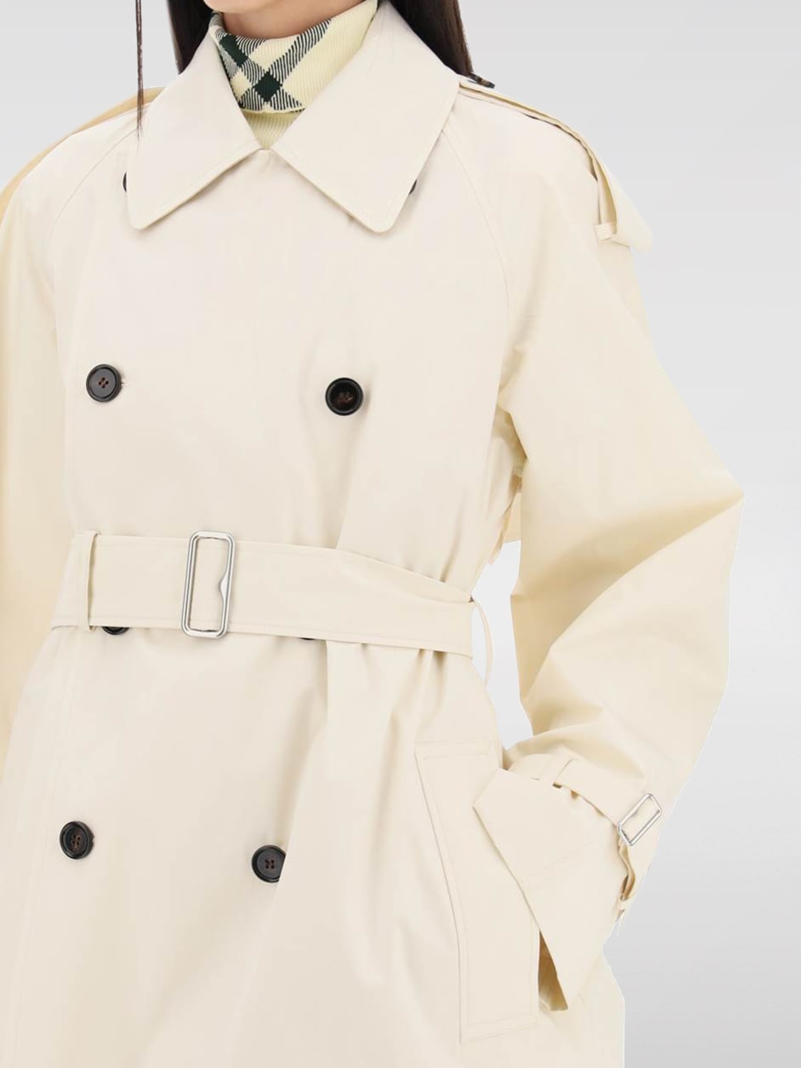 Giglio Trench A Doppiopetto Burberry In Cotone