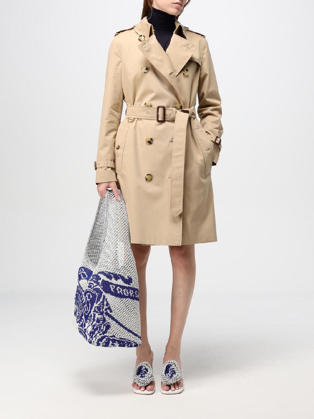 Giglio Trench A Doppiopetto Burberry In Cotone