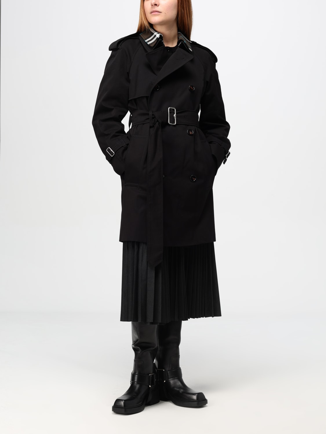 Giglio Trench A Doppiopetto Burberry In Cotone