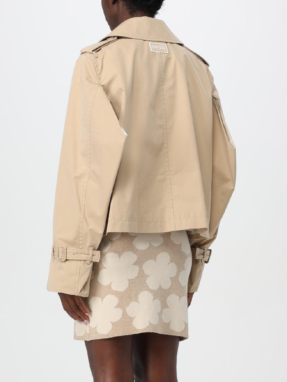 Giglio Trench A Doppiopetto Kenzo In Misto Cotone