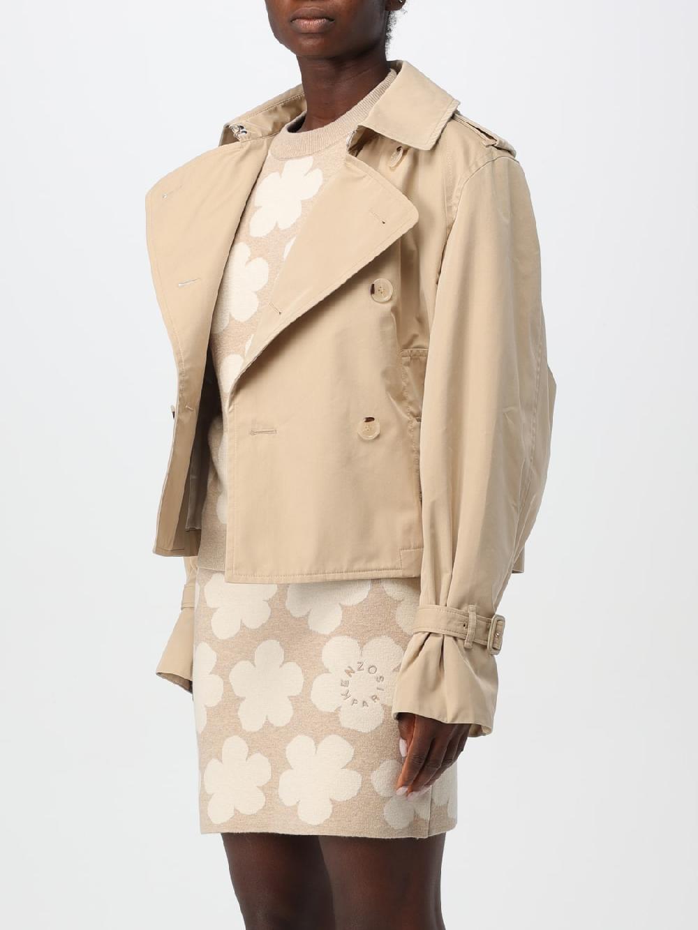 Giglio Trench A Doppiopetto Kenzo In Misto Cotone