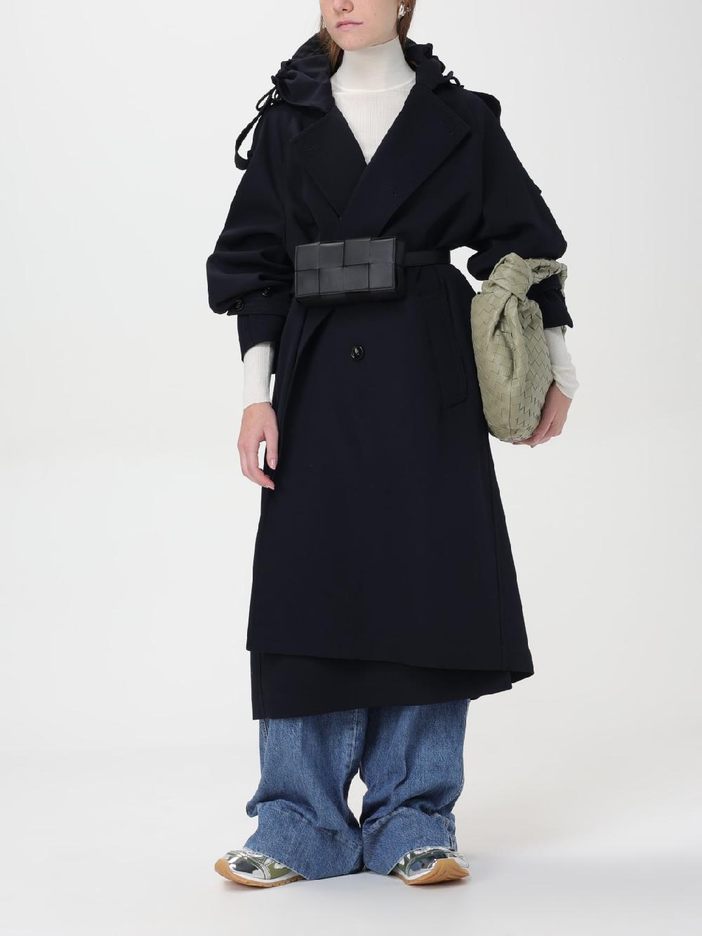 Giglio Trench Lungo A Doppiopetto Bottega Veneta