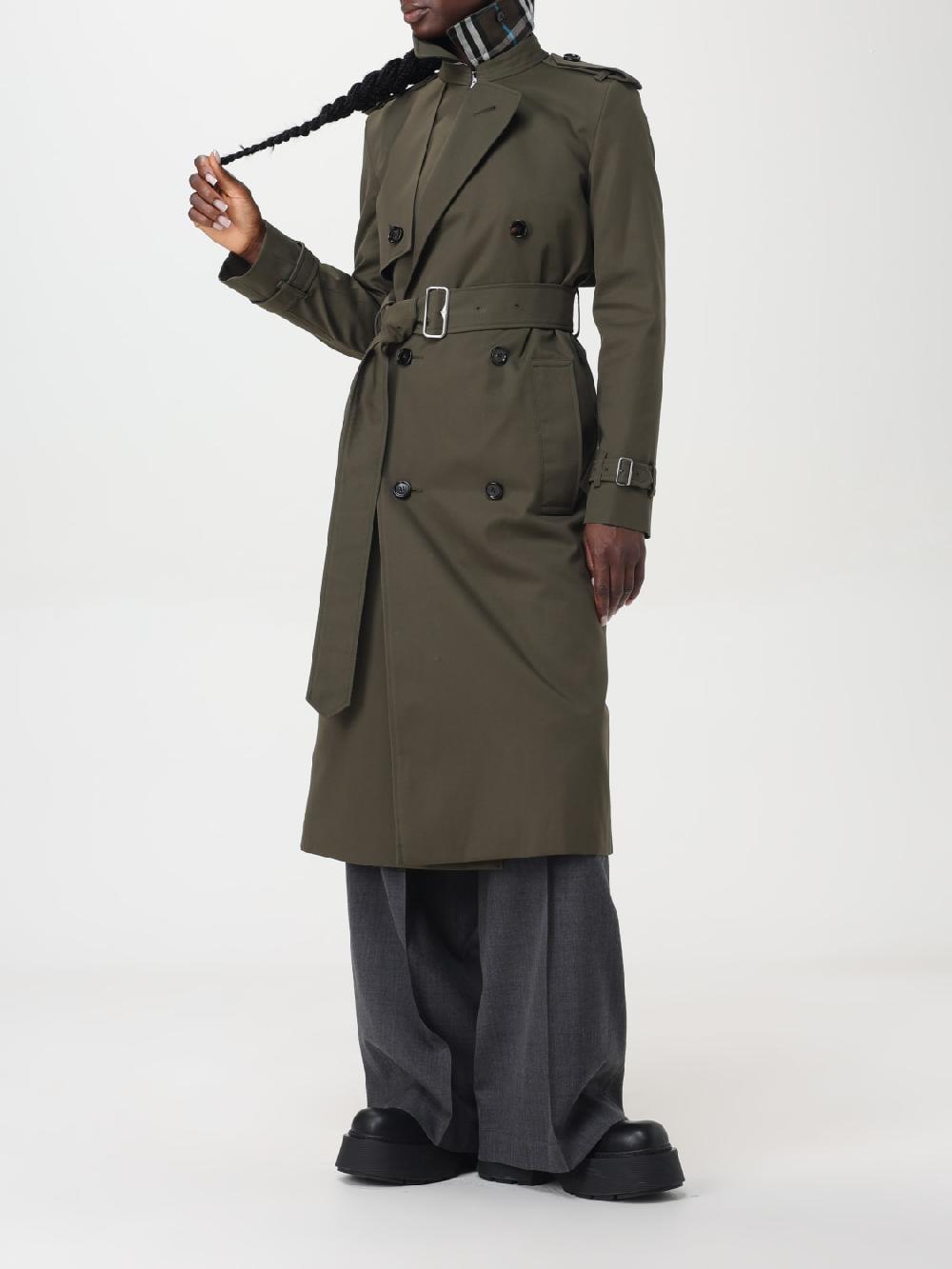 Giglio Trench Lungo In Misto Cotone Burberry
