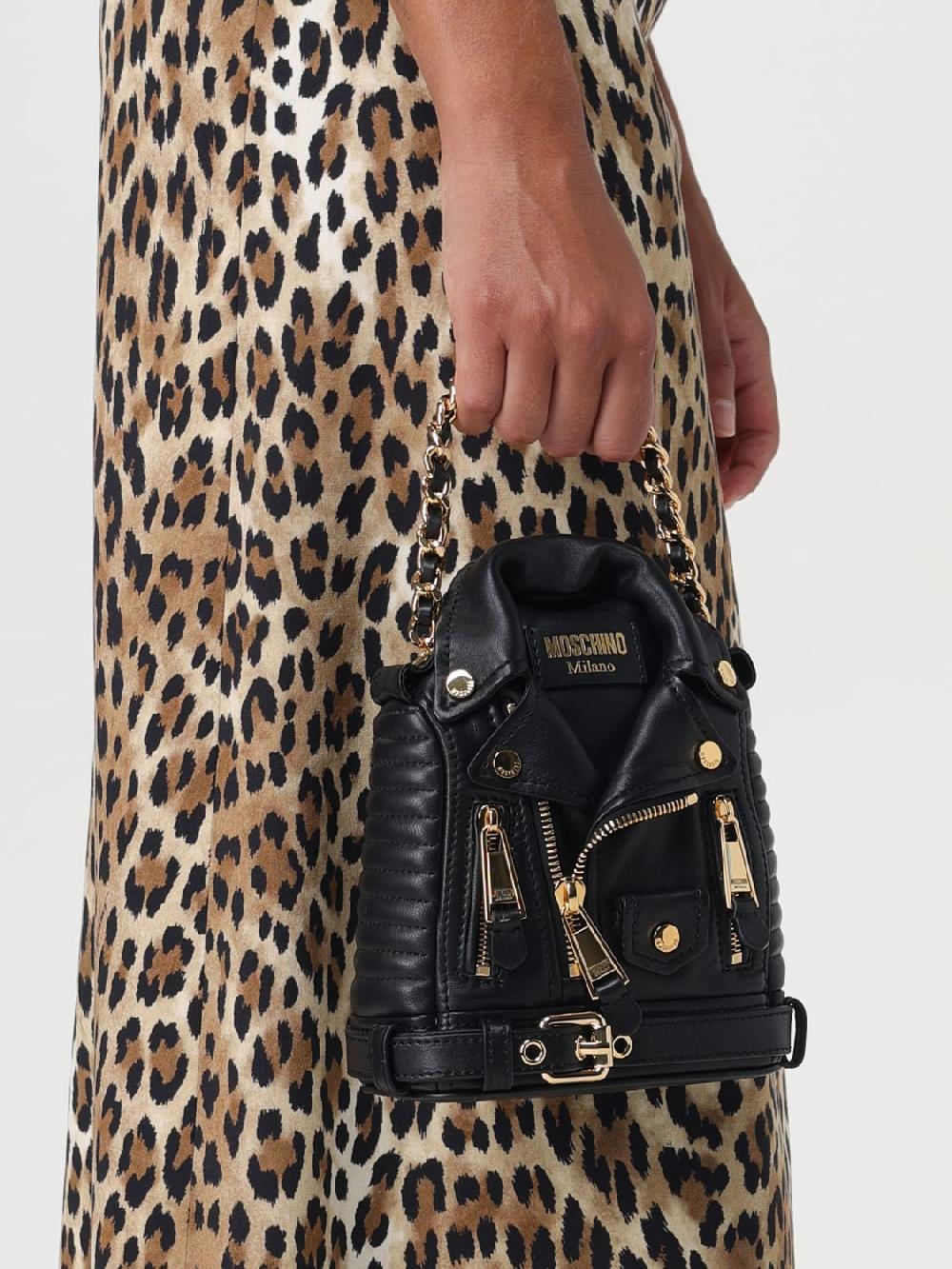 Giglio Zaino Biker Moschino Couture In Pelle