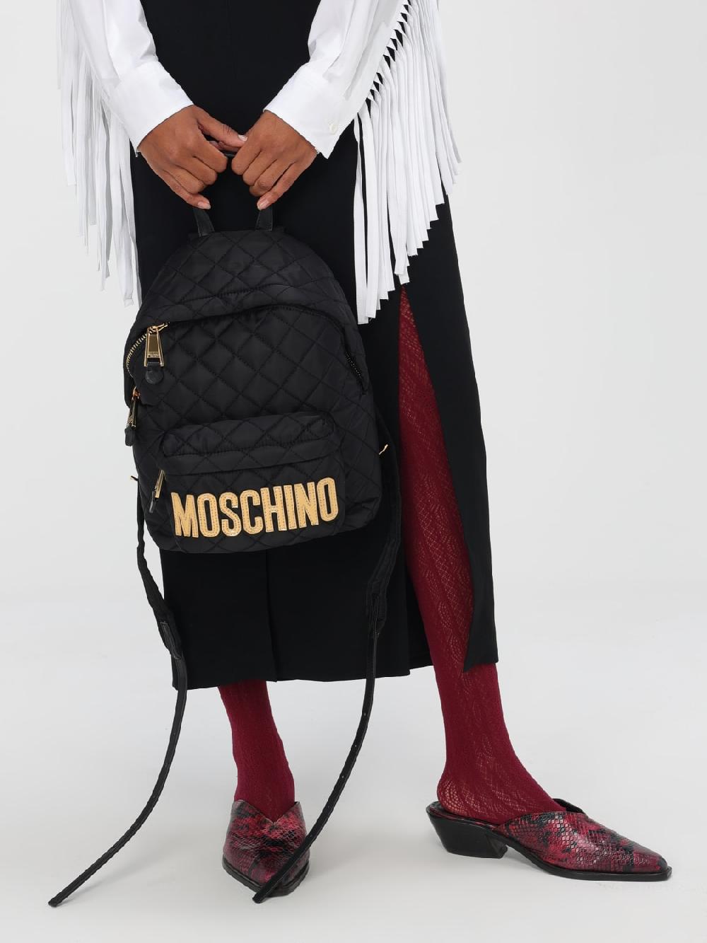 Giglio Zaino Moschino Couture In Nylon Trapuntato