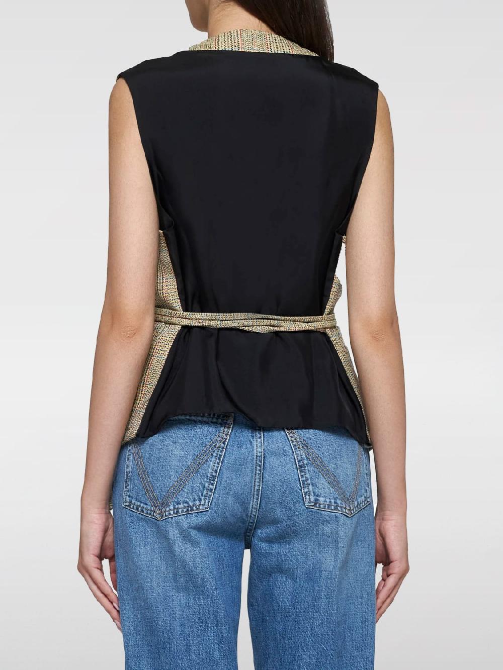 Giglio Gilet A Monopetto Bottega Veneta In Lana Tartan