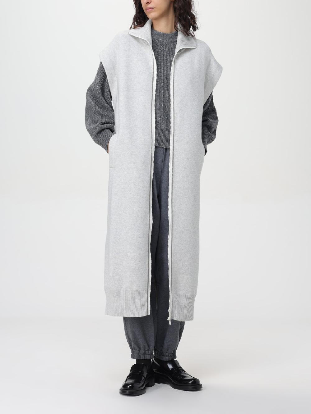 Giglio Gilet In Maglia Con Monile Brunello Cucinelli