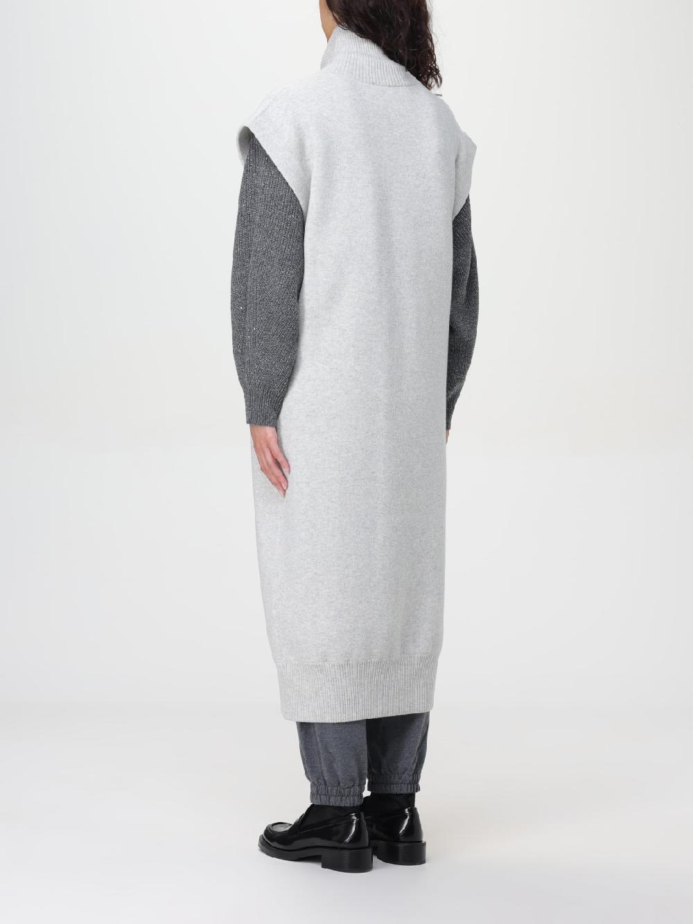 Giglio Gilet In Maglia Con Monile Brunello Cucinelli