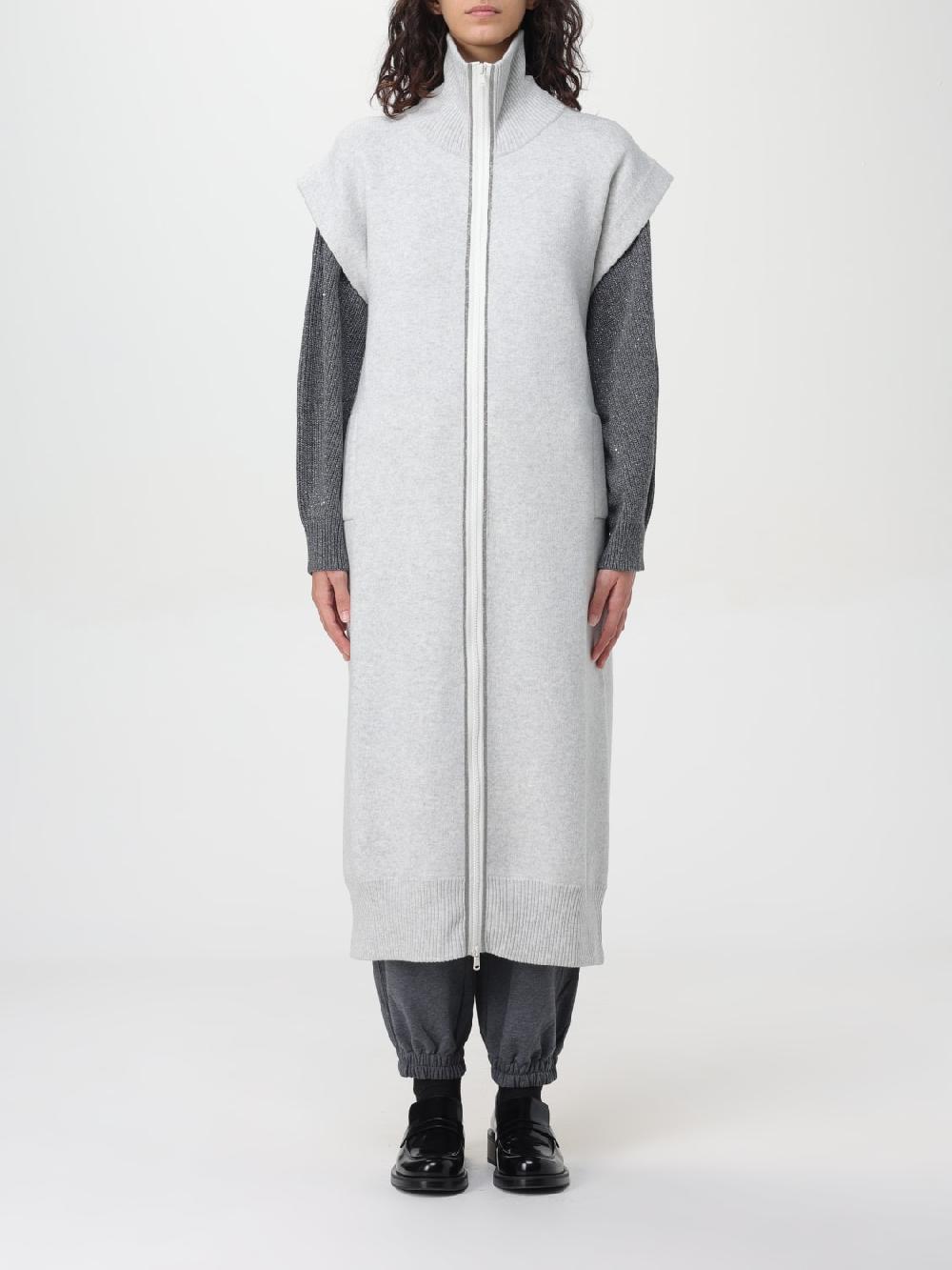 Giglio Gilet in maglia con Monile Brunello Cucinelli
