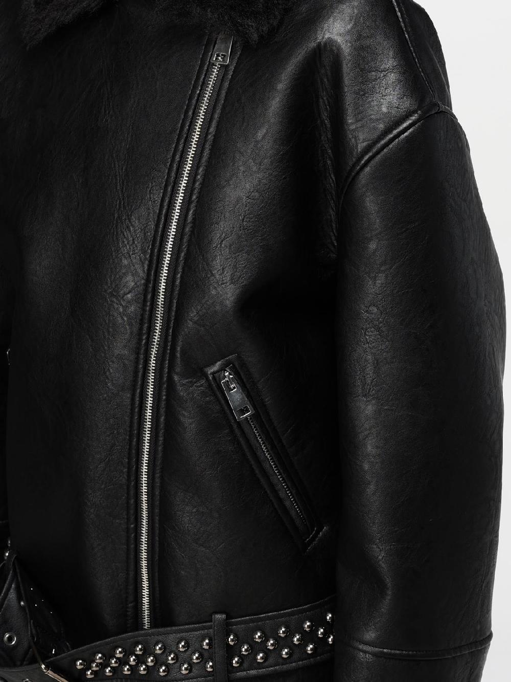 Giglio Giubbotto Aniye By In Pelle Sintetica E Shearling